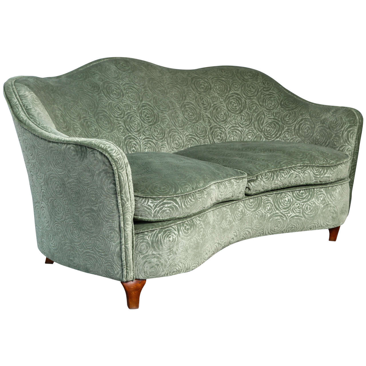 Refurbished and reupholstered  Art-deco sofa